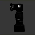 Canon DSLR Camera With Large Professional Lens And Black Body