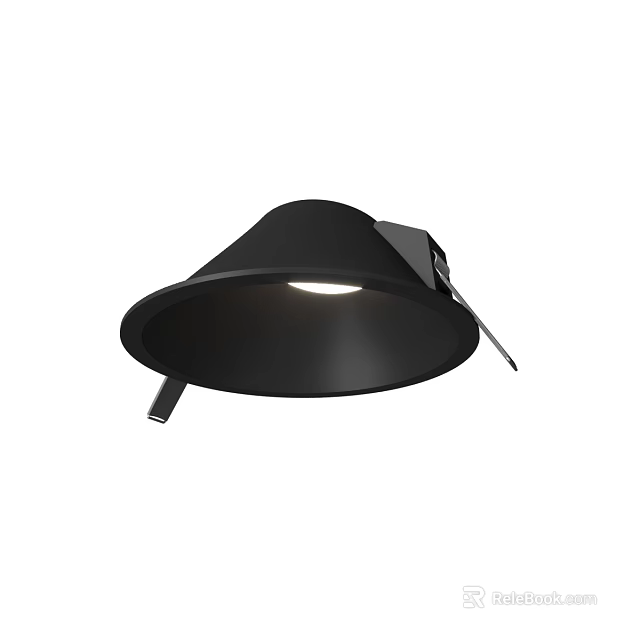 Modern Black Downlight Spotlight with Adjustable Design for Home Ceiling Lighting 3d model 