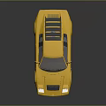 Vintage Yellow Sports Car With Sleek Body Design And Shiny Alloy Wheels