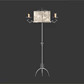 Elegant Metal Music Stand with Sheet Music Candles and Decorative Frame for Instruments