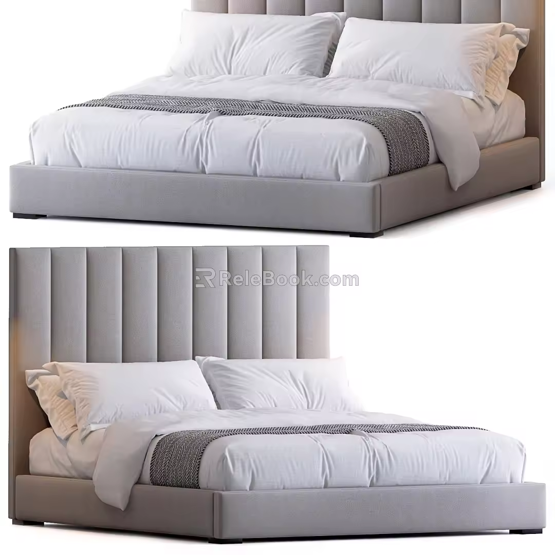 Double bed 3d model