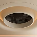 Elegant Modern Circular Ceiling Design With Recessed Soft Lighting And Layered Structure