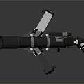 Black Telescope On Silver Tripod For Viewing Scenic Natural Landscapes