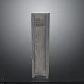 Tall Modern Gray Locker Furniture With Single Door And Ventilation Grille