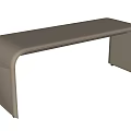 Modern bed end stool 3d model