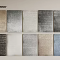 Square Carpets Display Featuring Various Colors Textures and Different Shades Collection 3d model
