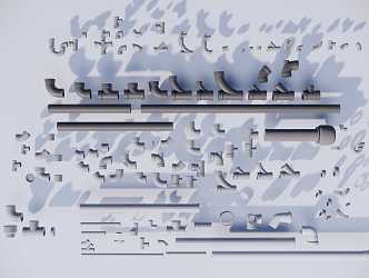 Modern water pipe fitting joint 3d model