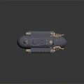 Military Style Submarine Model With Gray Hull And Red Bottom Design