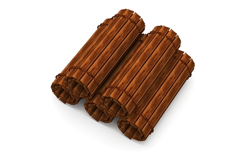 Modern bamboo slips 3d model