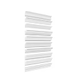 Silver Metal Decorative Building Components With Parallel Strip Design For Architecture
