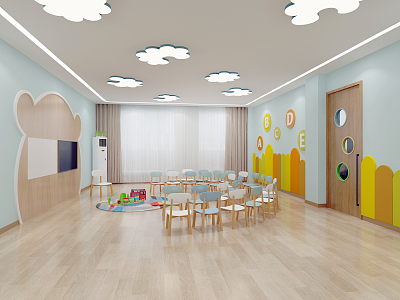 Modern Kindergarten Classroom 3d model