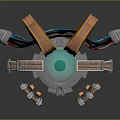 Modern Sci-Fi Equipment Sci-Fi Items Sci-Fi Components High-Tech Components 3d model