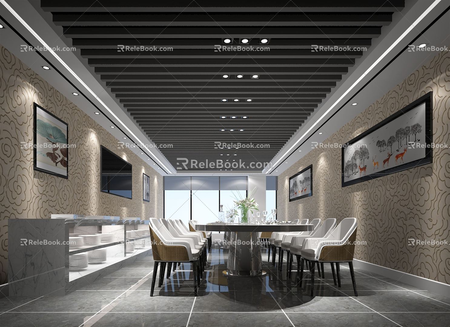 Modern Restaurant Western Restaurant 3d model