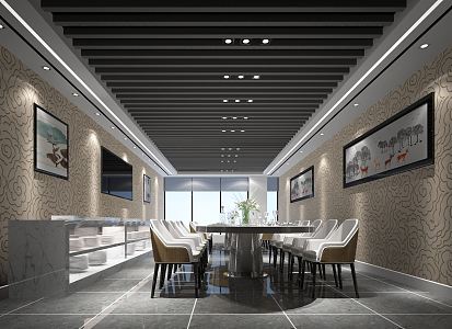 Modern Restaurant Western Restaurant 3d model