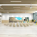 Modern kindergarten multi-function hall 3d model