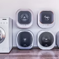 Modern Washing Machines With Various Styles And Circular Front Design For Home Use