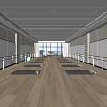 Yoga Dance Studio Modern Yoga Studio 3d model