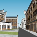 Traditional Chinese Architecture Complex With Neatly Arranged Black White Roofs And Streets