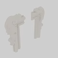 Decorative White Carved Corner Moldings With Ornate Design For Architectural Decoration