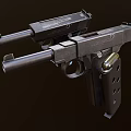 Two Classic Metal Pistols With Vintage Design And Detailed Grips