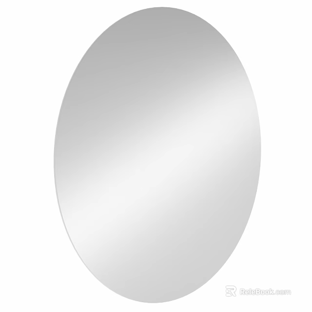 Oval Wall Mounted Mirror For Modern Home Decor And Interior Design 3d model 