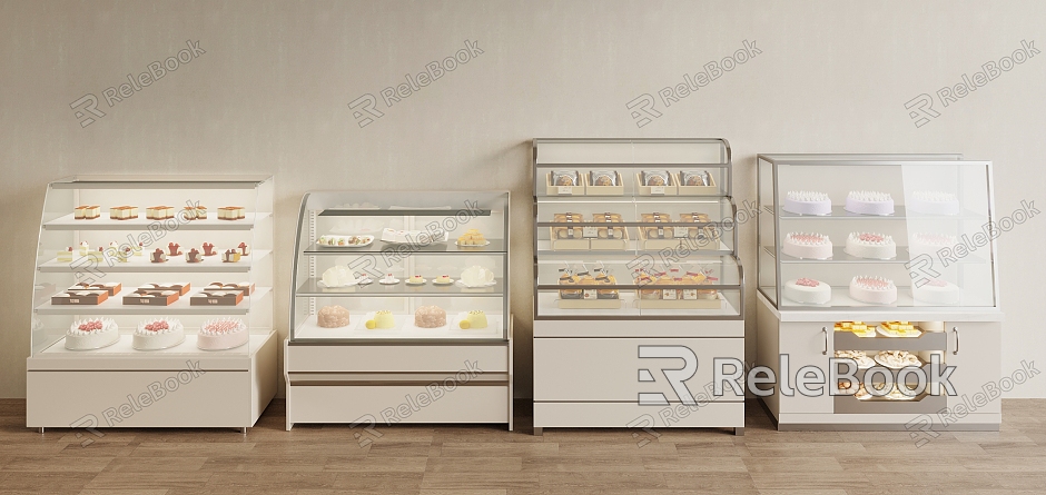 Modern Display Cabinet Cake Bread Display Cabinet Container model