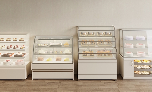 Modern Display Cabinet Cake Bread Display Cabinet Container 3d model