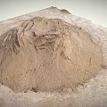Ancient Earth Mound With Rugged Surface Ridges And Small Entrance On Sandy Ground