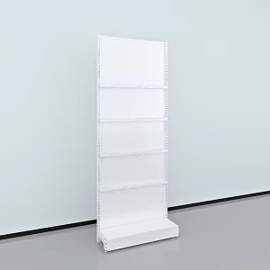 Family White Side Cabinet Wall Shelf Supermarket Shelf Supermarket Cabinet Iron Rack Cabinet Floor Cabinet Bringer Laminar Hook 3d model