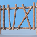 Wooden Garden Fence With Cross Design For Decorative Outdoor Use