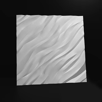Three-dimensional wall trim panel 3d model