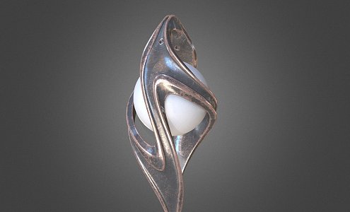 Modern Pendant Necklace Pendant 3d model