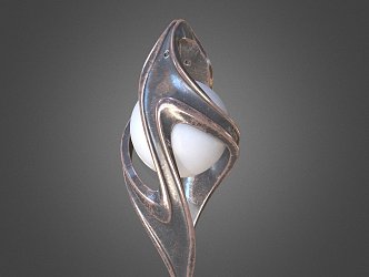 Modern Pendant Necklace Pendant 3d model