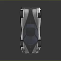 White And Black Sports Car With Sleek Design Rear Spoiler And Black Wheels