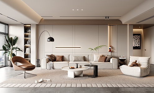 modern living room 3d model