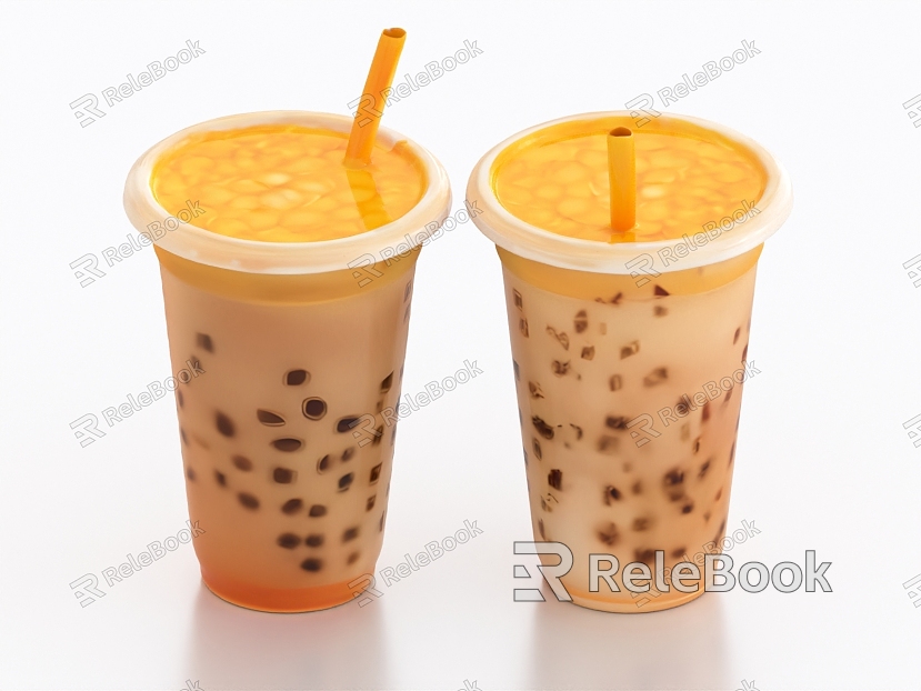 pearl milk tea beverage model