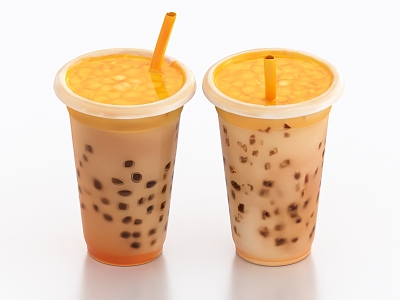 pearl milk tea beverage model