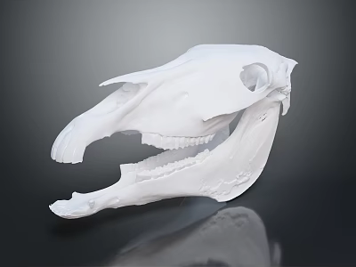 Medical Instrument White Detailed Anatomical Skull Model for Educational Teaching Research Use 3d model