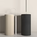 Modern washbasin column washbasin column basin faucet mirror 3d model