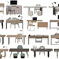 Modern Desk and Chair Office Desk and Chair Computer Desk and Chair 3d model