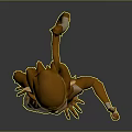 Cartoon Style Monkey Character In Yellow Outfit With Hat And Pointing Gesture