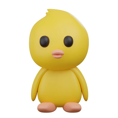 Modern Little Yellow Duck Cute Little Yellow Duck Little Duck Cartoon Little Yellow Duck 3d model