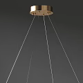 Sleek Modern Circular Chandelier With LED Light Rings And Geometric Frame For Contemporary Interior