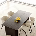 Modern Dining Table and Chair 3d model