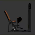 Modern Home Gym Strength Training Machine With Black Frame Orange Seat And Digital