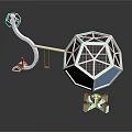 Modern Industrial Factory Building With Spherical Structure Steel Frame And Glass Elements Design
