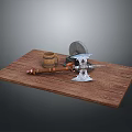 Cold weapons Sword Axe Hook Fork Spear Trident Melee Weapon Military 3d model