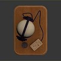 Headphones and Microphone Electronic Device on Mannequin Head Display with Wooden Base