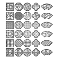 Chinese-style openwork window flower 3d model