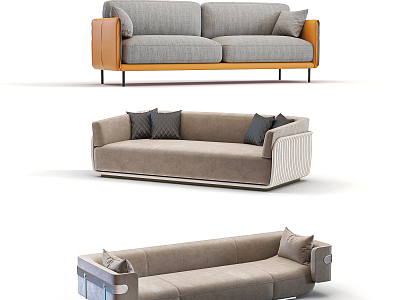 Modern combination sofa multiplayer sofa a group model